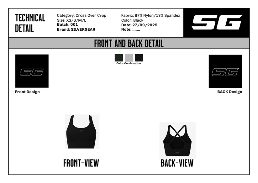 SG - AURA LIFT BRA ONYX - SILVERGEAR